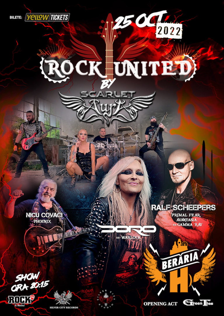 ROCK UNITED by SCARLET AURA îi aduce la București pe DoroPesch și RalfScheepers pe 25 octombrie