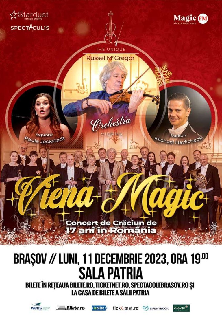 JOHANN STRAUSS ENSEMBLE ȘI DIRIJORUL RUSSELL MCGREGOR PE SCENELE DIN ROMÂNIA ÎN CADRUL TURNEULUI DE TRADIȚIE „VIENA MAGIC”