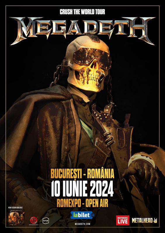 MEGADETH in concert la Bucuresti pe 10 iunie la Romexpo