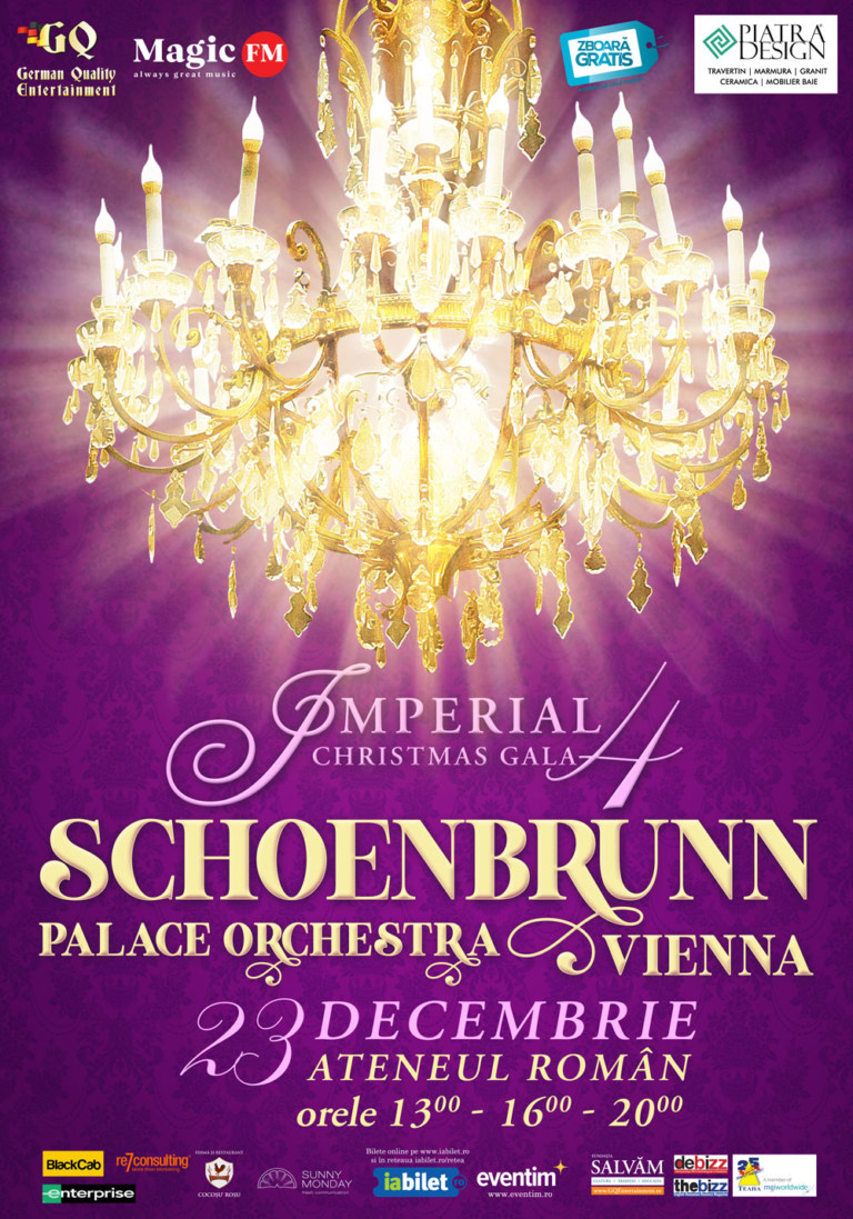 TREI REPREZENTAŢII SCHOENBRUNN PALACE ORCHESTRA VIENNA LA ATENEUL ROMÂN Un nou spectacol este programat pentru ora 13.00!