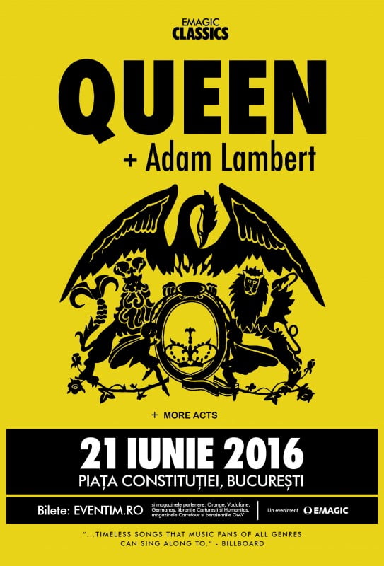 Queen+Adam Lambert_poster Bucuresti