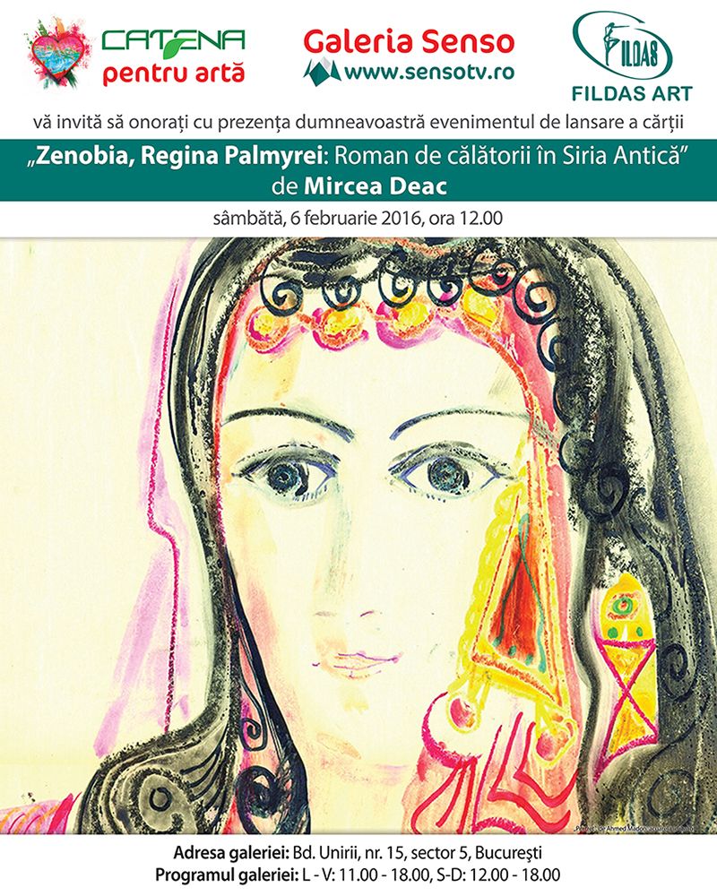 afis_lansare_carte_zenobiaregina_palmyrei-roman_de_calatorii_in_siria_antica_de_mircea_deac